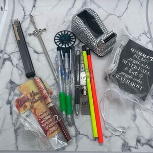 Office Junk Drawer Lot Supplies Pens Pencils Letter Opener